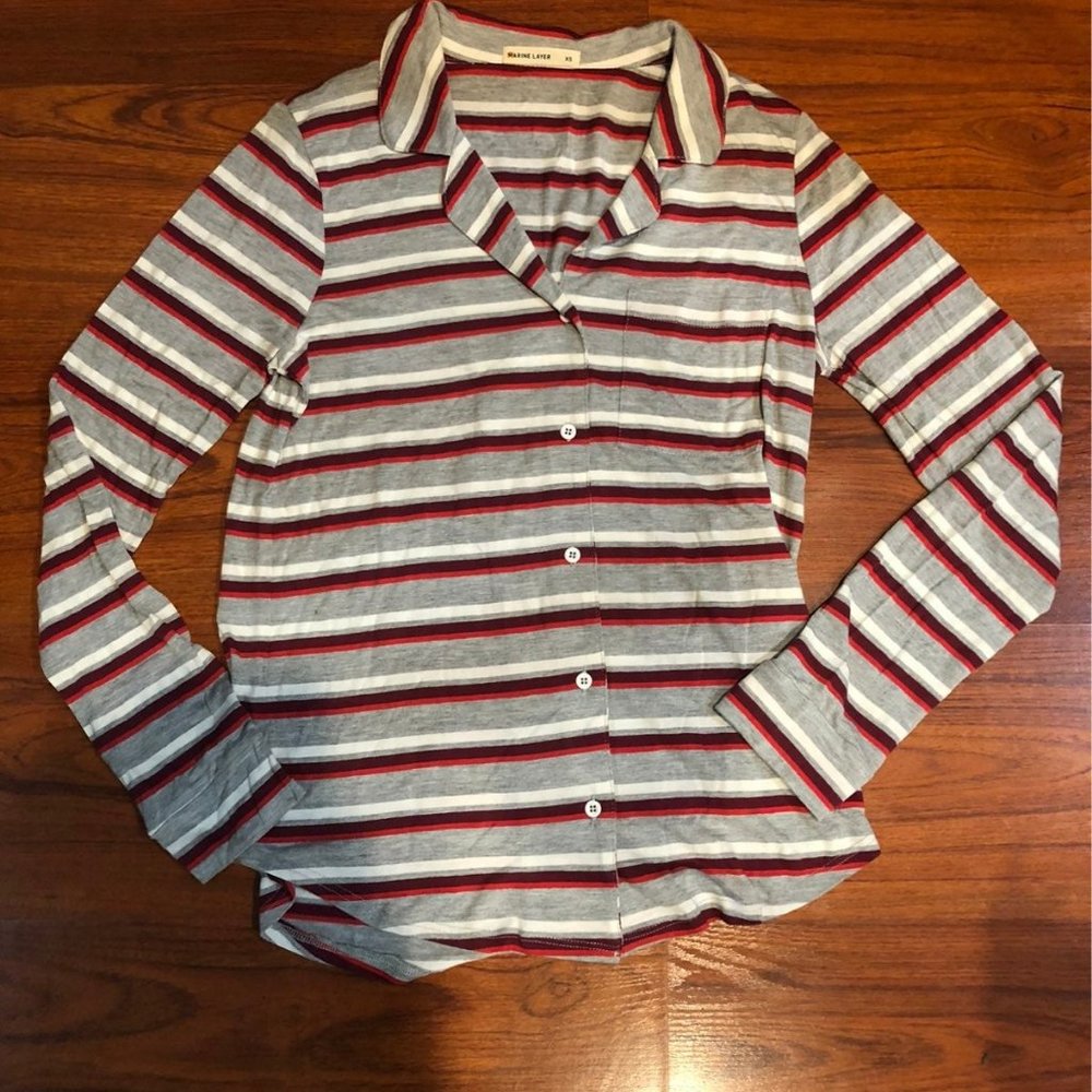 Nwt Marine Layer Pj Top Salsa - image 2